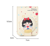 Princess 2 Pack Mini Lipstick Case with Mirror Cute Design Small Makeup Pouch 9.5cm for Handbag Travel Portable Storage - Side View