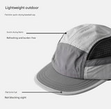 Grey UPF 50+ Quick-Dry Outdoor Sun Hat with Breathable Mesh - Lightweight Adjustable Cap for Hiking, Camping and Fishing in the Australian Sun - Front View