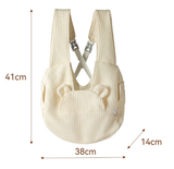 Small Pet Carrier Backpack Adjustable Cross-Back Sling Bag Hands-Free Front Chest Pack for Dogs & Cats up to 6kg - Front View