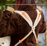 Small Pet Carrier Backpack Adjustable Cross-Back Sling Bag Hands-Free Front Chest Pack for Dogs & Cats up to 6kg - Side View