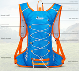 Black Lightweight Outdoor Sports Backpack Breathable Hiking Daypack Compact Running Cycling Bag with Bungee Storage 45cm for Travel - Front View