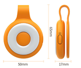 Orange Mini Magnetic Selfie Light Clip-On LED Phone Fill Light Rechargeable 500mAh 5 Lighting Modes Portable Video Light for Vlogging & Zoom Calls - Top-Down View