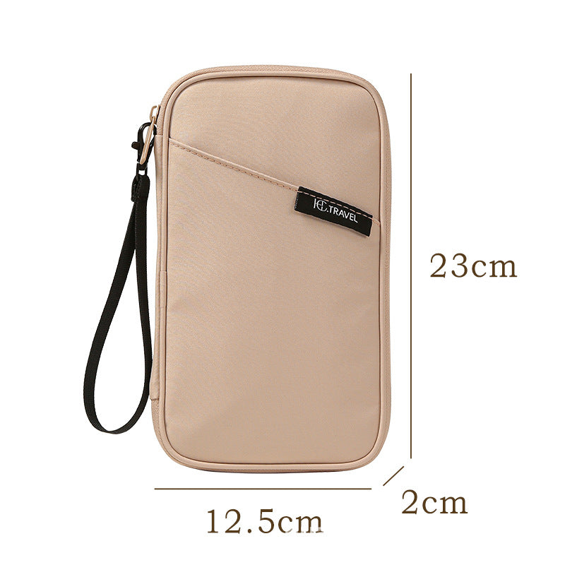 Travel Document Organizer(pink) - Multi-Pocket Design, Lightweight, Luggage-Friendly Storage