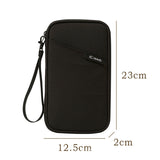 Travel Document Organizer(black) - Multi-Pocket Design, Lightweight, Luggage-Friendly Storage