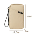 Travel Document Organizer(beige) - Multi-Pocket Design, Lightweight, Luggage-Friendly Storage