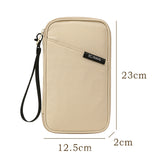 Travel Document Organizer(beige) - Multi-Pocket Design, Lightweight, Luggage-Friendly Storage