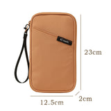 Travel Document Organizer(brown) - Multi-Pocket Design, Lightweight, Luggage-Friendly Storage