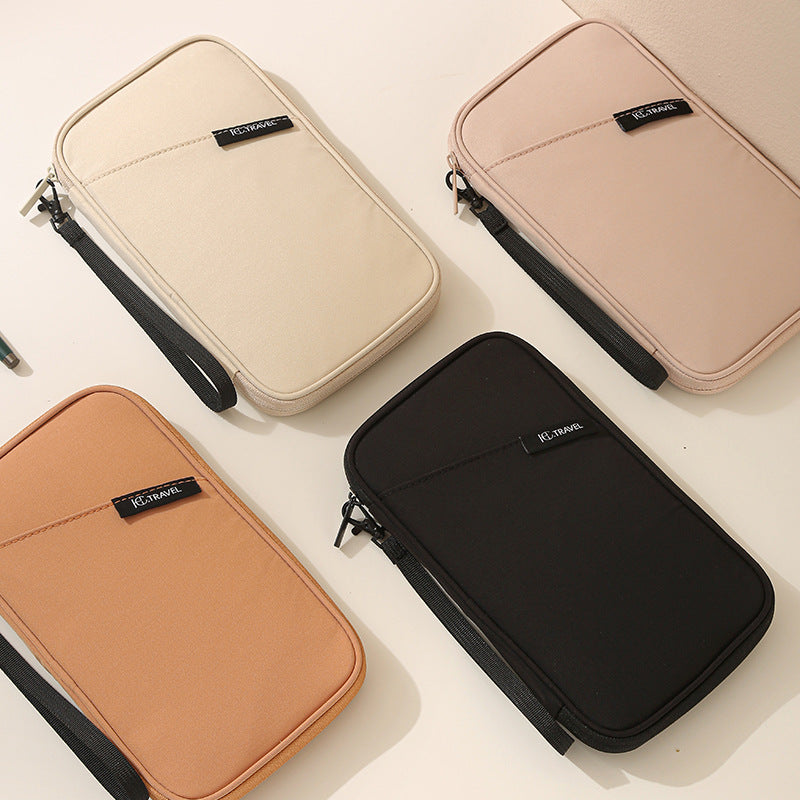 Travel Document Organizer(brown) - Multi-Pocket Design, Lightweight, Luggage-Friendly Storage