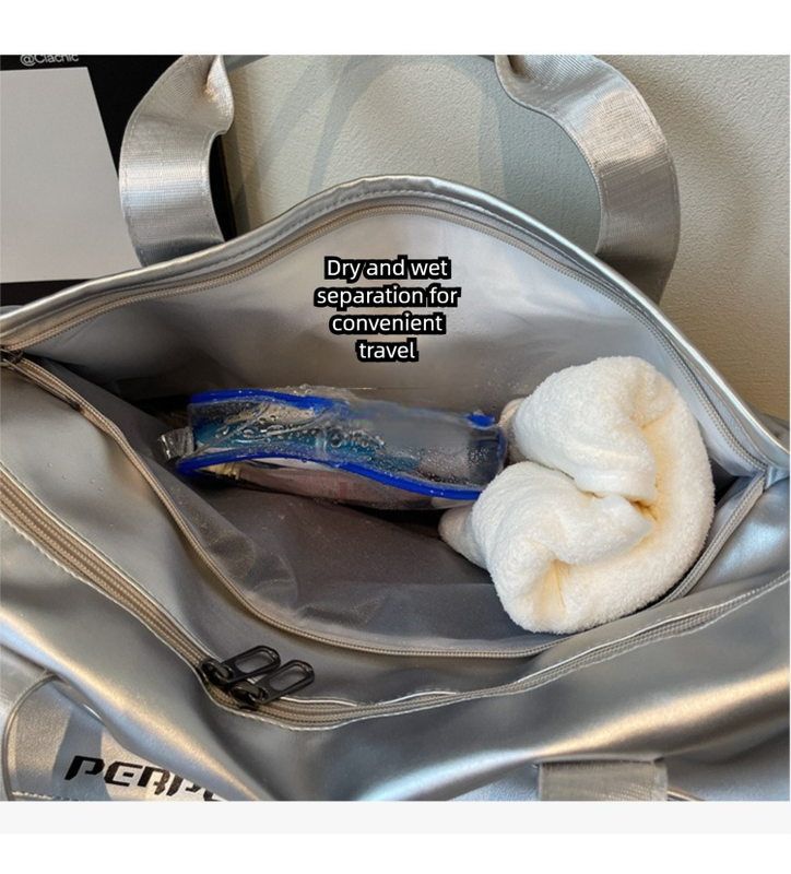 Lightweight Sports Bag with Dedicated Shoe and Wet Gear Zone(black)