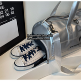 Lightweight Sports Bag with Dedicated Shoe and Wet Gear Zone(blue) - Side View