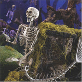 Halloween 31.5 inch  Poseable Mermaid Skeleton Prop Haunted Decor - Front View