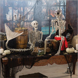 Halloween 31.5 inch  Poseable Mermaid Skeleton Prop Haunted Decor