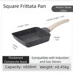 Black Rectangular Non-Stick Frying Pan 19×14×4cm - Open, Induction & Gas Compatible