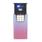 Pink-Blue Magnetic Flashlight: Spotlight, COB Flood,  Red&Blue Warning