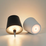 White Cordless Tri-Color Wine Bottle LED Lamp