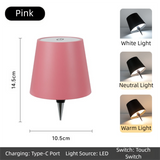 Pink Cordless Tri-Color Wine Bottle LED Lamp