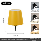 Yellow Cordless Tri-Color Wine Bottle LED Lamp