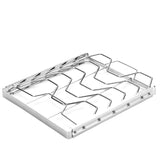 2-Pack Foldable Stainless Steel Rib Racks(26.6 x 22.2 x 2.3 cm) - Top-Down View