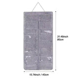 16 Slot Grey Felt Hanging Sunglass Organizer(40 * 80 CM) – Foldable Wall Mount Eyewear Storage Rack