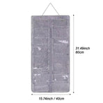 16 Slot Grey Felt Hanging Sunglass Organizer(40 * 80 CM) – Foldable Wall Mount Eyewear Storage Rack