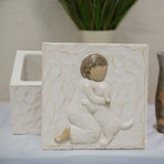 Resin Pet Urn Keepsake Box(8.5*8.5*5.3CM) – Child Hugging Dog Cremation Memorial