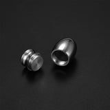 6-Pack 25x16mm Heart Pattern Mini Keepsake Urn – Steel Ashes Memento for Beloved Pets - Side View