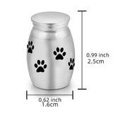 6-Pack 25x16mm Tree of Life Engraved Mini Keepsake Urn – Steel Memorial Holder for Pets - Front View