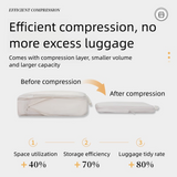6-Piece Blue Memory Fabric Travel Compression Packing Cubes Set - Waterproof, Anti-Wrinkle Luggage Organizer & Space Saver