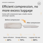 6-Piece Blue Memory Fabric Travel Compression Packing Cubes Set - Waterproof, Anti-Wrinkle Luggage Organizer & Space Saver