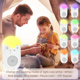 Portable Baby Sleep White Noise Machine(12.5*7*3.5 CM) With Soothing Sounds, RGB Night Light & Auto Timer - USB-C Rechargeable - Top-Down View