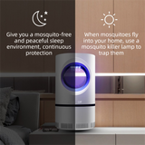 2-Pack Silent UV LED Mosquito Killer Lamp - Indoor Physical Insect Trap & Fly Catcher with USB Power for Home - Front View