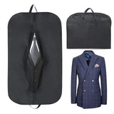 2-Pack Travel Long Dress Garment Carrier Bag Suit Bags(60×120CM) -  Non-Woven Dust Cover, Foldable Hanging Clothes Storage Bag with Reinforced Handle