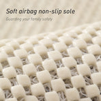 Grey Checkered Design Loofah Texture Shower Mat (40x60cm) - Non-Slip PVC Bathroom Floor Mat, Quick-Draining, Anti-Mould & Massage Pad