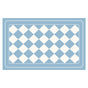 Light Blue Checkered Design Loofah Texture Shower Mat (40x60cm) - Non-Slip PVC Bathroom Floor Mat, Quick-Draining, Anti-Mould & Massage Pad