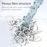 Grey Checkered Design Loofah Texture Shower Mat (40x80cm) - Non-Slip PVC Bathroom Floor Mat, Quick-Draining, Anti-Mould & Massage Pad - Front View