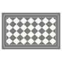 Grey Checkered Design Loofah Texture Shower Mat (44x75cm) - Non-Slip PVC Bathroom Floor Mat, Quick-Draining, Anti-Mould & Massage Pad