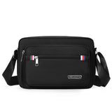 Black Dual-Style Men's Oxford Cloth Crossbody Bag Bundle - Oxford Cloth Business Shoulder Bag, Multi-Functional Large Capacity, Fits 8-inch Tablet