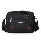 Black Dual-Style Men's Oxford Cloth Crossbody Bag Bundle - Oxford Cloth Business Shoulder Bag, Multi-Functional Large Capacity, Fits 8-inch Tablet