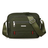 Green Dual-Style Men's Oxford Cloth Crossbody Bag Bundle - Oxford Cloth Business Shoulder Bag, Multi-Functional Large Capacity, Fits 8-inch Tablet