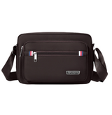 Brown Dual-Style Men's Oxford Cloth Crossbody Bag Bundle - Oxford Cloth Business Shoulder Bag, Multi-Functional Large Capacity, Fits 8-inch Tablet
