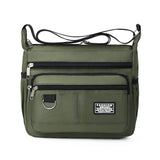 Green Men's Waterproof Oxford Cloth Crossbody Bag - Durable Anti-Theft Shoulder Backpack for Business, Travel & 10-inch Tablet