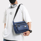Green Men's Waterproof Oxford Cloth Crossbody Bag - Durable Anti-Theft Shoulder Backpack for Business, Travel & 10-inch Tablet