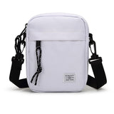 White Mini Streetwear Oxford Cloth Crossbody Bag - Ultra-Light (200g) Fashion Sling Pack, Fits 8-inch Tablet