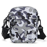 White camouflage Mini Streetwear Oxford Cloth Crossbody Bag - Ultra-Light (200g) Fashion Sling Pack, Fits 8-inch Tablet