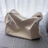 White Large-Capacity Nylon Sports Fitness Bag(42x27x23cm) - Multi-functional Yoga Training & Travel Duffel, Waterproof Solid Color