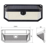 2-Pack Solar Motion Sensor Wall Light(388-Bead LED) -  3 Lighting Modes, IP64 Waterproof, Three-Sided Wide-Angle Lighting for Outdoor Security and Garden Lighting