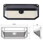 2-Pack Solar Motion Sensor Wall Light(388-Bead LED) -  3 Lighting Modes, IP64 Waterproof, Three-Sided Wide-Angle Lighting for Outdoor Security and Garden Lighting