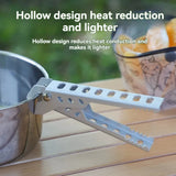 4-Pack Sliver Outdoors Home Alloy Anti-Scald Pot Clip - Ultralight Bowl Grippe for Camping BBQ Microwave Plate Retrieval and Hot Cookware - Side View