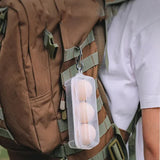 4 Pack Portable  8-Grid Shockproof Eggs Box With Egg Holder- Clear PP Plastic Storage Box, Secure Lock, Anti-Shock Tray for Outdoor Camping Picnic - Top-Down View