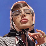 Y2K Rimless Butterfly UV400 Sunglasses for Women(Grey Gradient) - Bling Rhinestone Square Frameless, Sweet & Cool Fashion
